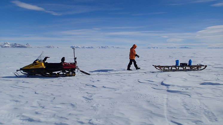 Dr Kate Winter pictured on a previous trip to Antarctica