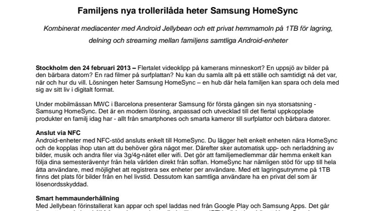 Familjens nya trollerilåda heter Samsung HomeSync