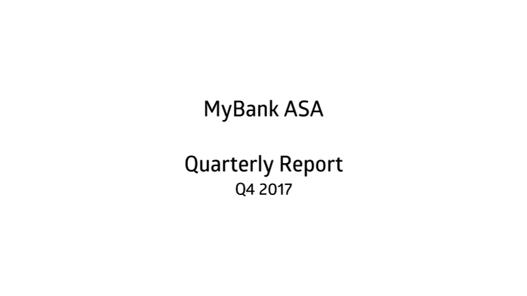 MyBank Q4 2017 report