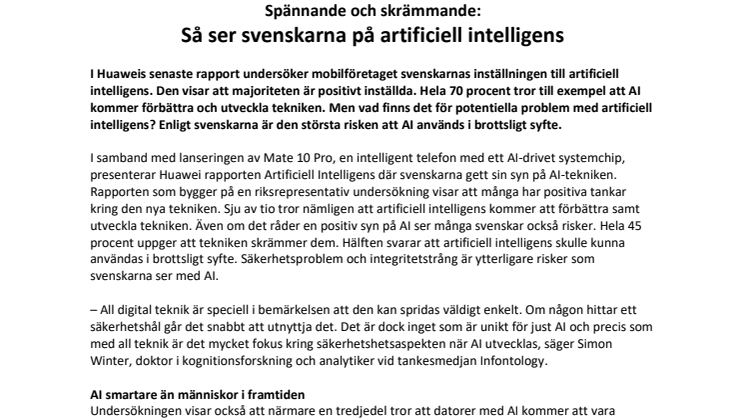 Spännande och skrämmande: Så ser svenskarna på artificiell intelligens