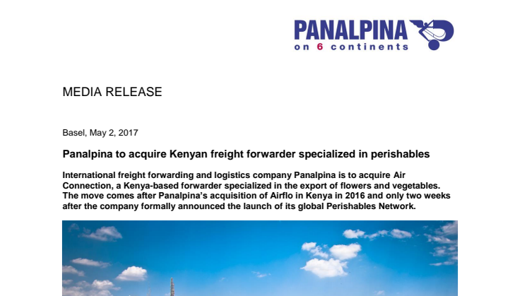 Panalpina to acquire Kenyan freight forwarder specialized in perishables