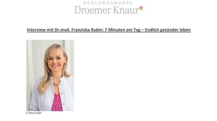 Interview mit Dr. med. Franziska Rubin