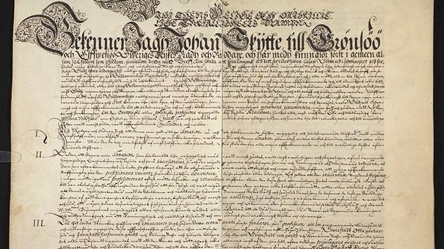 Johan Skyttes andra donationsbrev daterat 1 oktober 1622