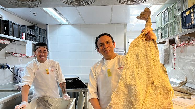 Det er slik brasilianerne vil ha klippfisken- i store flak. Her fra et utsalg i Brasil.