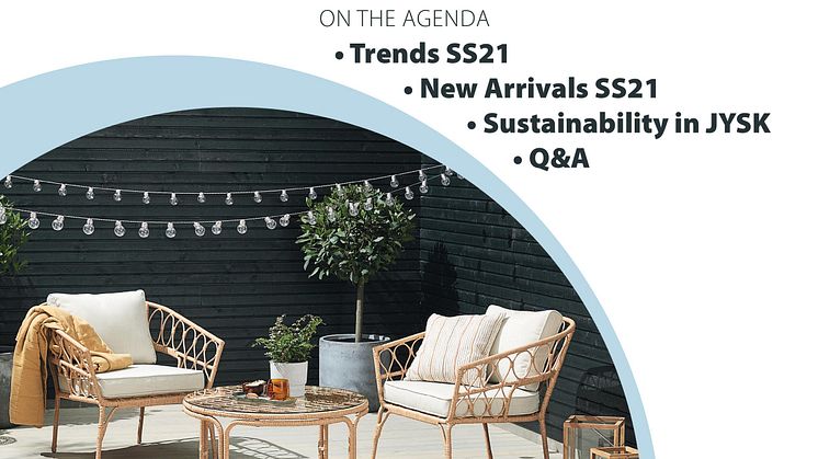 Einladung zum JYSK/DÄNISCHES BETTENLAGER "Spring/Summer Season 2021“-Livestream-Event am 16.20.2021