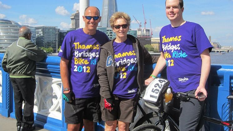 Team Sandwell take on the Thames Bridges Bike Ride for stroke