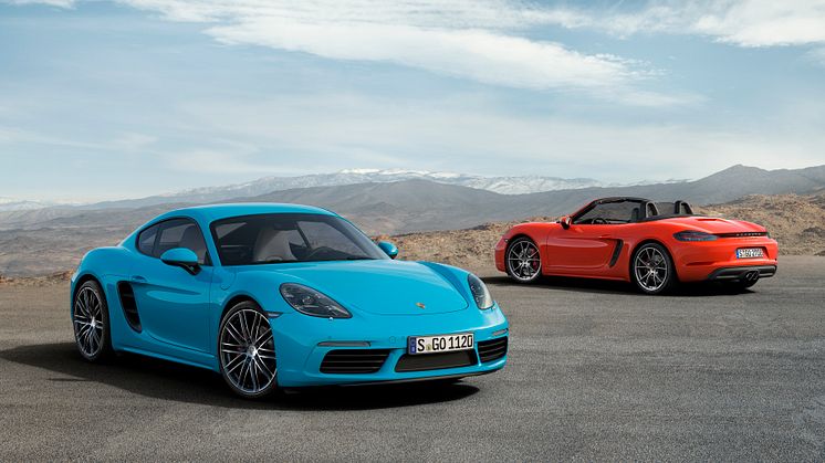 Firecylindret turbomotor for mere power i sving – den nye Porsche 718 Cayman