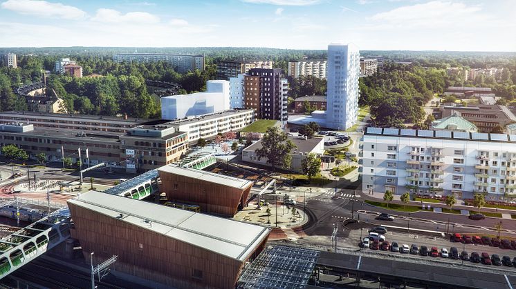 Brf Trim byggs centralt i Kallhälls centrum.