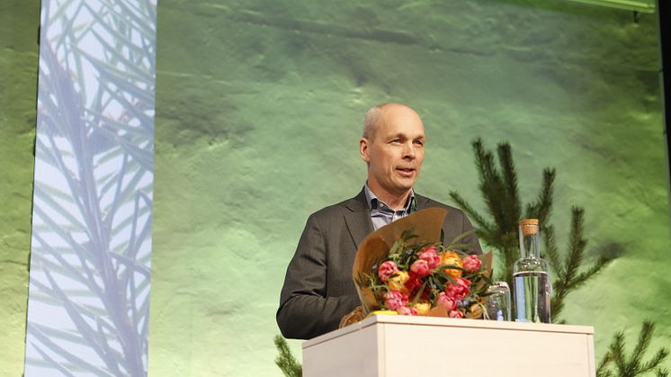 Torgny Näsholm is awarded the 2018 Marcus Wallenberg Prize. Photo: Johan Marklund.