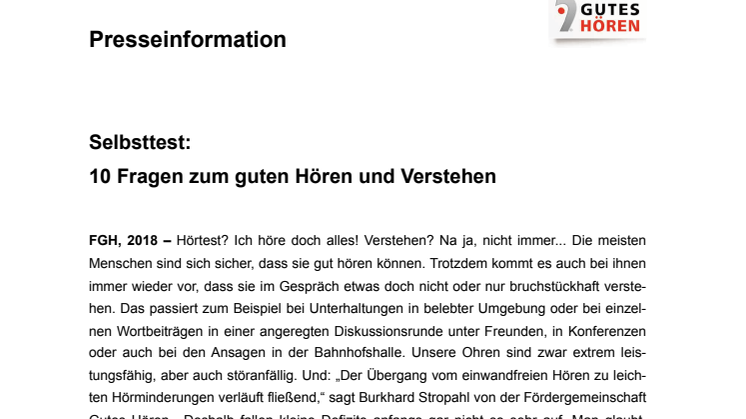 Selbsttest: 10 Fragen zum guten Hören und Verstehen