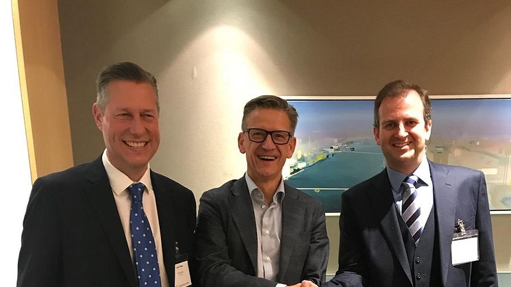 From left to right: David Walker. Livewire Connections, Erik Ceuppens, Marlink Group, James Ashworth, Livewire Connections