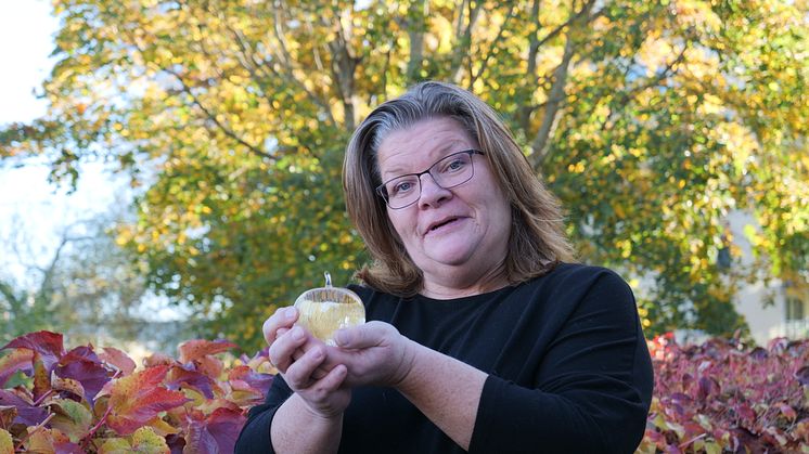 Pernilla Andersson, lärare på ekonomiprogrammet, Eksjö gymnasium, andrapristagare Lärarpriset Guldäpplet 2022. Foto: Bo Helmersson