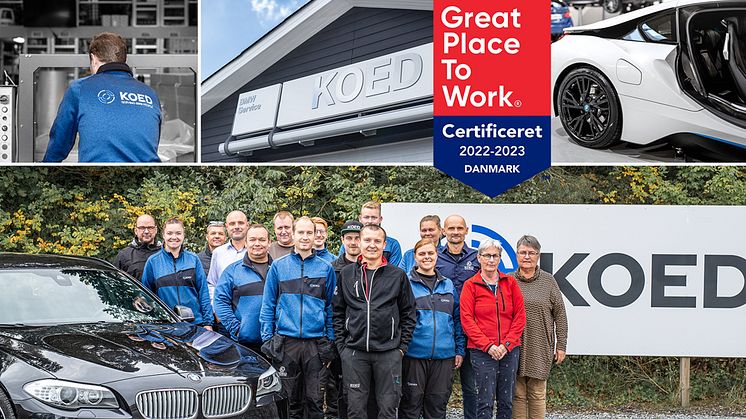 For anden gang i træk opnår Koed så gode resultater i medarbejderundersøgelsen, at de er Great Place to Work® certificerede