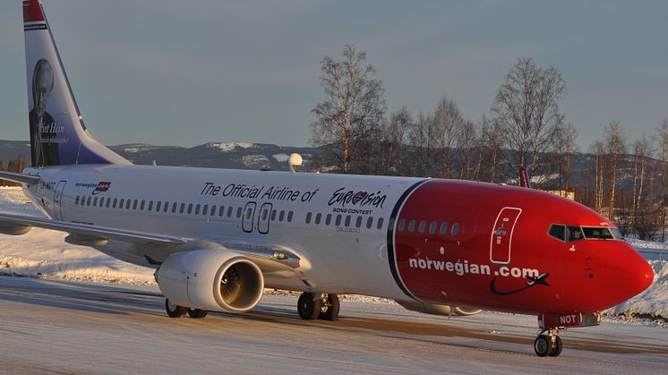 Piet Hein og Ludvig Holberg på Norwegians nye fly 