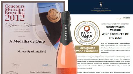 Mateus Sparkling Brut Rosé voitti kultaa!