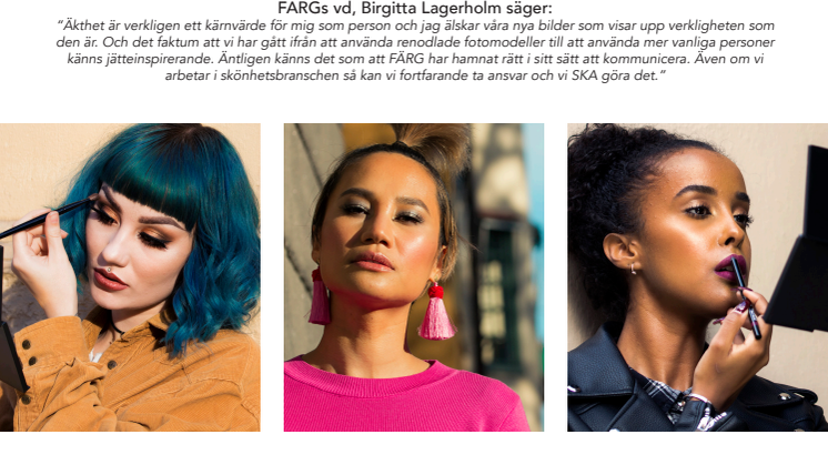Svenska makeupmärket FÄRG väljer äkthet före retusch
