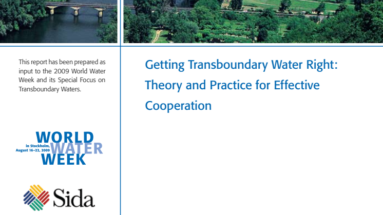 Getting Transboundary Water Right - New SIWI Report
