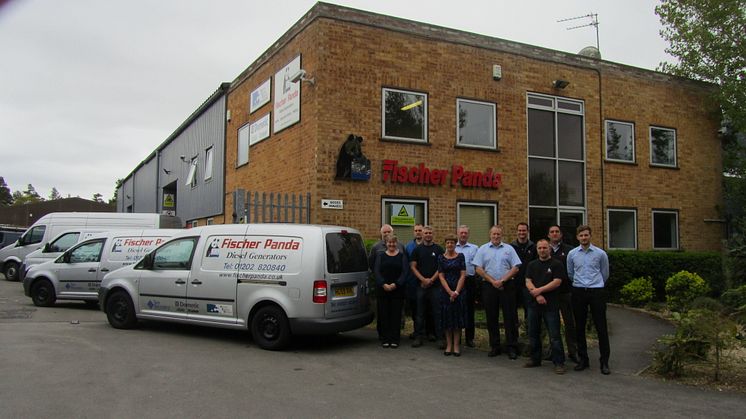 The Fischer Panda UK team at the company’s facility in Verwood, Dorset