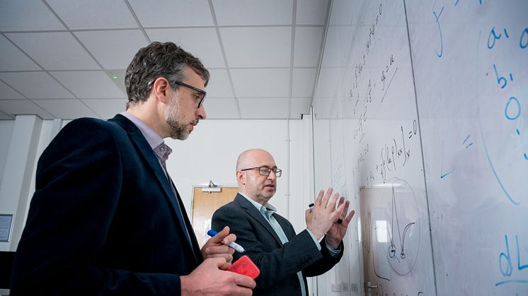 L-r: Professor Gennady El and Dr Antonio Moro, of Northumbria University’s Department of Mathematics, Physics and Electrical Engineering.