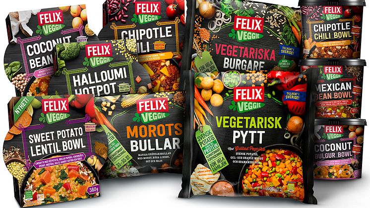 Fler välsmakande vegetariska lunch- och middagsrätter från Felix Veggie