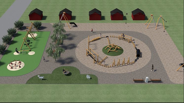 Tillsammans med HAGS bygger Gekås en enorm lekplats för barn