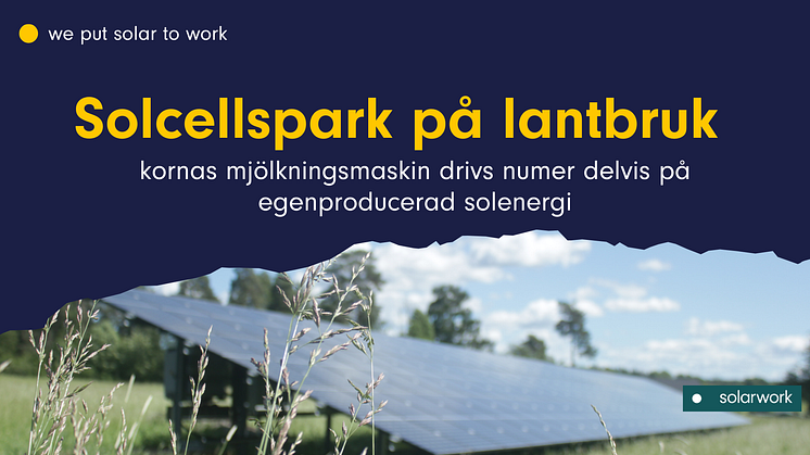 Solcellspark till lantbruk