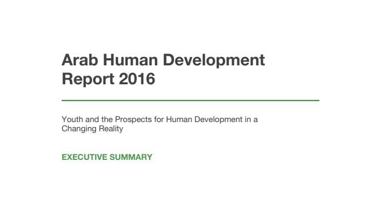 Arab Human Development Report 2016