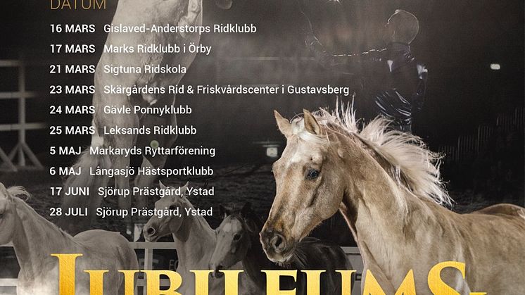 Tobbe Larsson populära hästshow med stjärnhästarna Nicke & hans vänner!