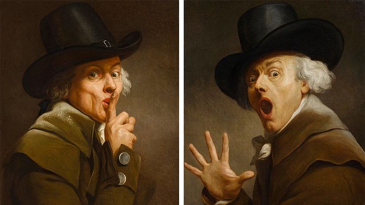 Joseph Ducreux, Self-portrait, entitled Le Silence and La Surprise en terreur. Photo: Anna Danielsson/Nationalmuseum. 