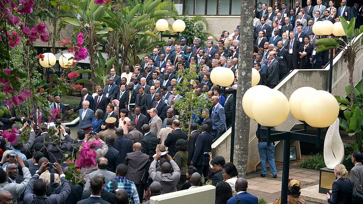 113 miljøminstre fra 163 land møttes på  UNEA 2014 i Nairobi (Foto Peter Prokosch/https://www.grida.no/resources/1713)