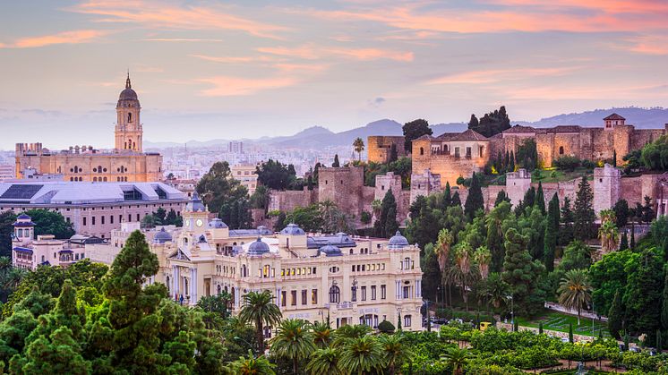 Malaga er en feriefavoritt blant nordmenn. Foto: Norwegian.