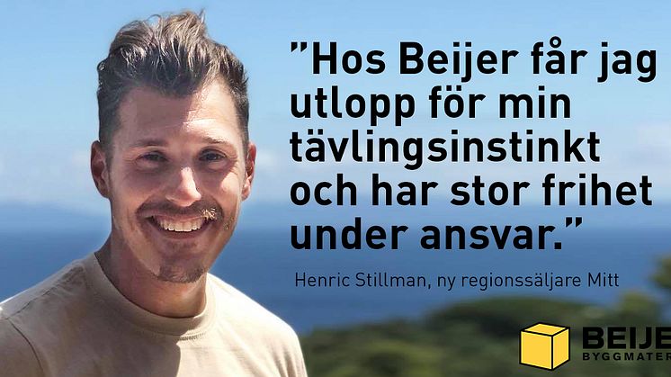 ​Henric dansade in på Beijer – blev ny regionssäljare i Mitt