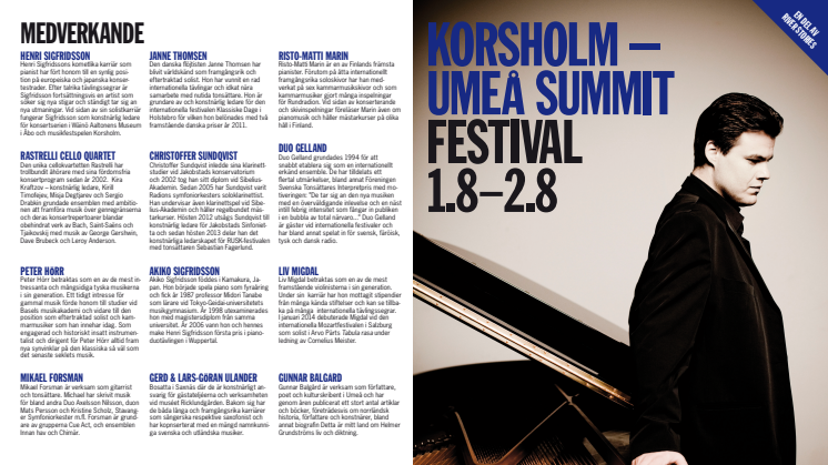 Program Korsholm – Umeå Summit