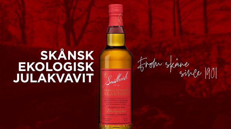 Den ekologiska julsnapsen Snälleröds Brännmästarens Julakvavit finns på Systembolaget i jul