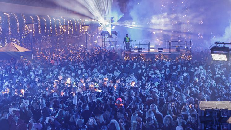 Nyårsfirandet på Stora torget 2022. Foto: Ulf Nilsson. 