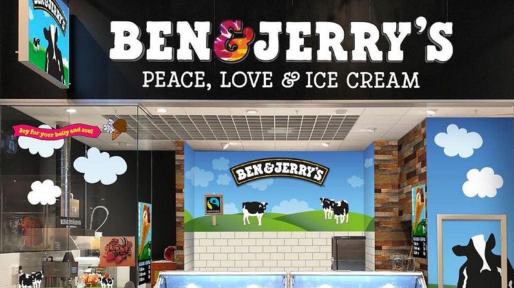 Ben & Jerry's Väla ligger vid entré 1.