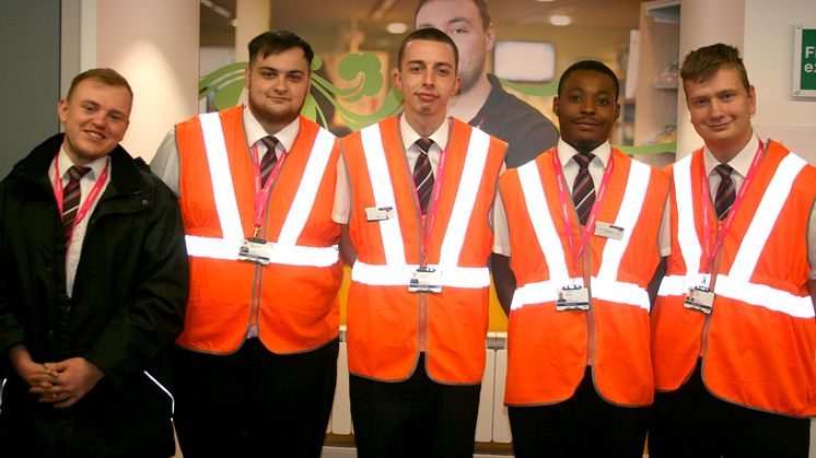 (from left) Sam and Simon from Flitwick, Luke from Cricklewood, Nathaniel from Luton, Paul from Leagrave