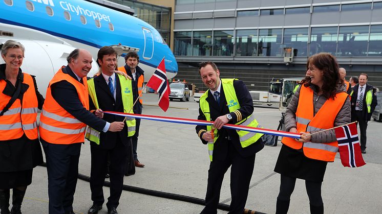 Første flyvning med biodrivstoff: Oslo - Amsterdam