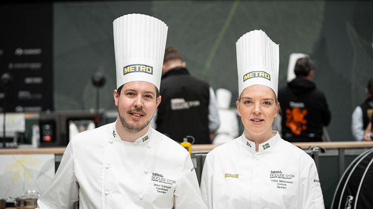 Jimmi Eriksson, Sveriges kandidat tillsammans med Thilda Mårtensson i tävlingsköket i Budapest