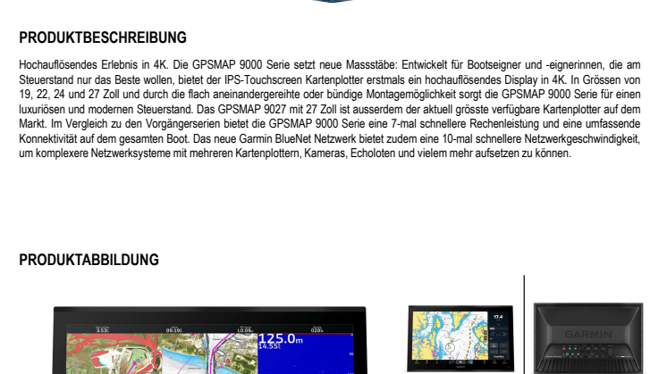 Datenblatt CH Garmin GPSMAP 9000