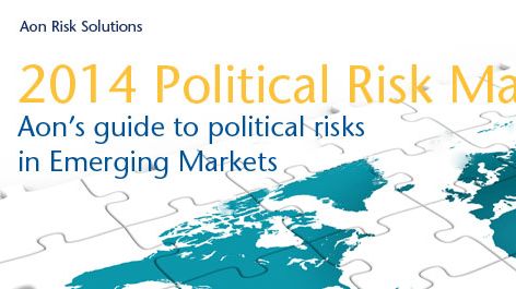 Aon Political Risk Map 2014 viser, at BRICS-landende står overfor øget risiko