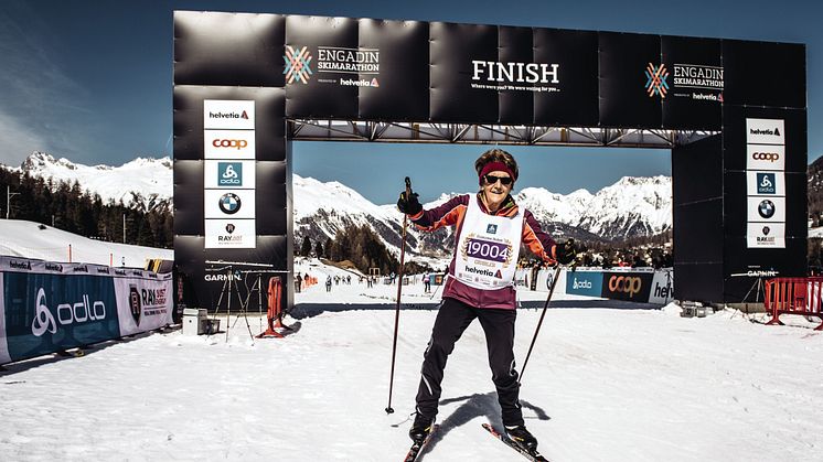 Die Französin Françoise Stahel beim Engadin Ski-Marathon © Schweiz Tourismus / Lorenz Richard