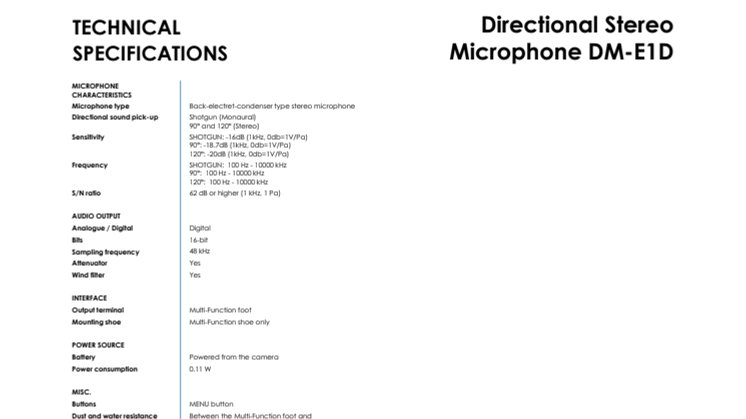 Directional Stereo_PR Spec Sheet.pdf