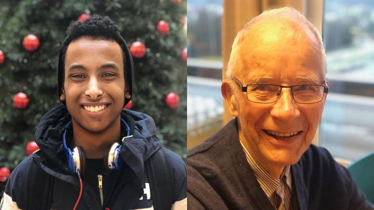 TRYGGHET: For Abdullahi (16) og Rolf (87) står trygghet sterkt i fokus. De bor begge i Bydel Stovner.