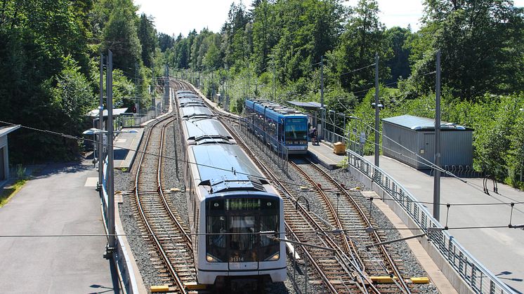 Illustrasjonsbilde: T-bane og trikk på Jar 