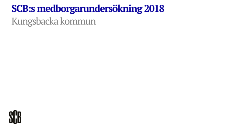 Resultat Kungsbacka - SCB Medborgarundersökning 2018