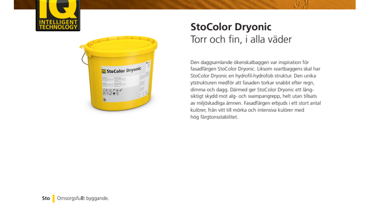 Produktblad StoColor Dryonic
