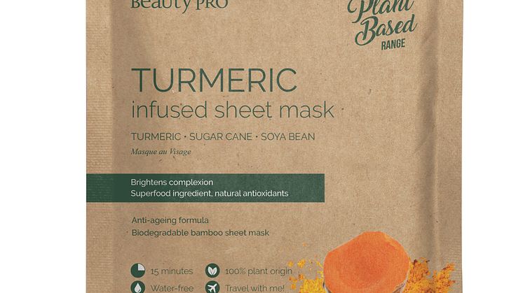 BeautyPro TURMERIC infused sheet mask