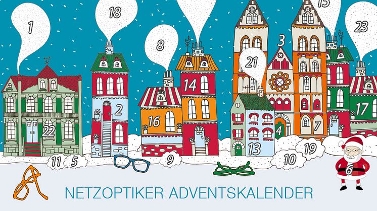 Netzoptiker-Adventskalender 2013 mit Aktionen, Rabatten und Gewinnspielen rund um die Brille 