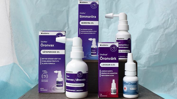 Addeira lanserar en produktserie - ”Oto”- för behandling av olika typer av öronbesvär 